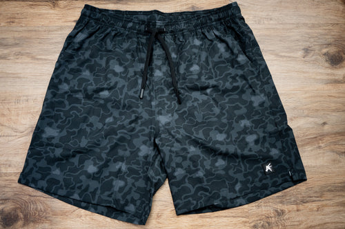 Black Marsh Duck Camo Athletic Short
